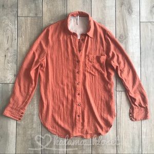 🧡SOLD🧡Free People that’s a wrap button down